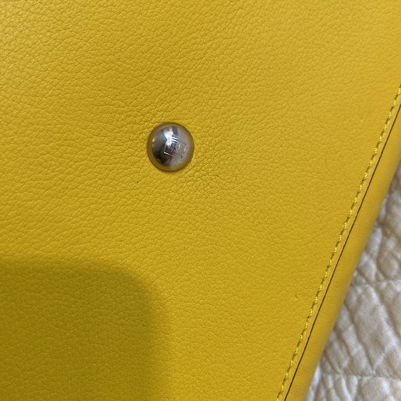 Fendi handbag, yellow leather w/ blue interior like new - Picture 17 of 17